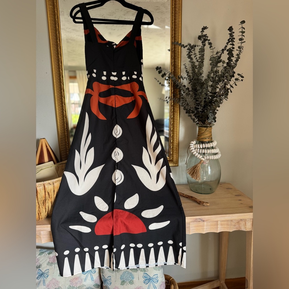 Commense Black, Rust & White Printed Maxi Dress - Picture 6 of 7